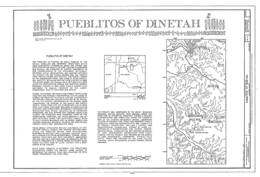 Pueblitos of Dinetah, South of Navajo Reservation, north of Largo Canyon, Dulce, Rio Arriba County, NM