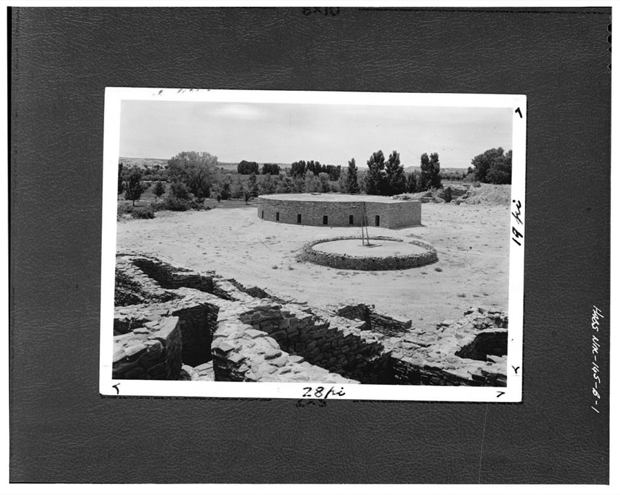 Aztec Ruins, Great Kiva, New Mexico 44 near junction of U.S. 550, Aztec, San Juan County, NM