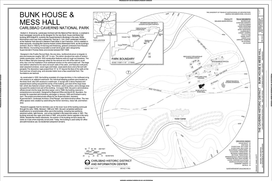 The Caverns Historic District, Bunk House & Mess Hall, Reef Top Circle, Carlsbad, Eddy County, NM