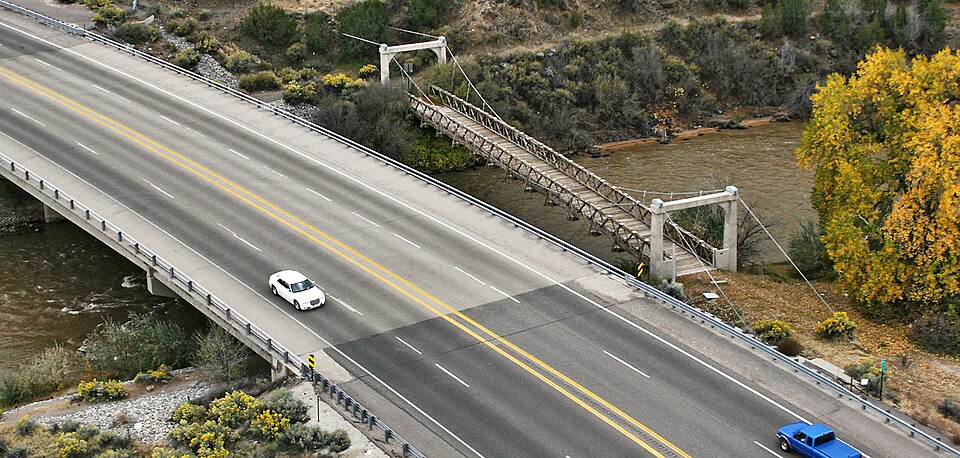Photograph of Otowi Suspension Bridge