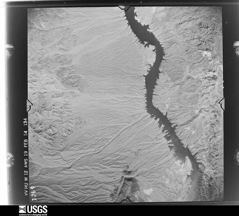 U.S. Geological Survey aerial photograph, 1954-02-19, scale 1:54000