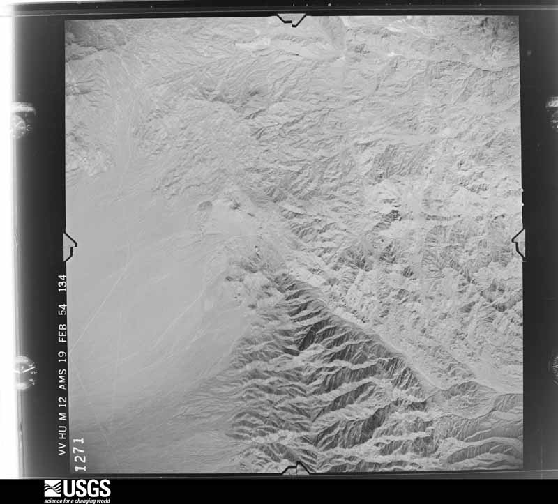 U.S. Geological Survey aerial photograph, 1954-02-19, scale 1:54000
