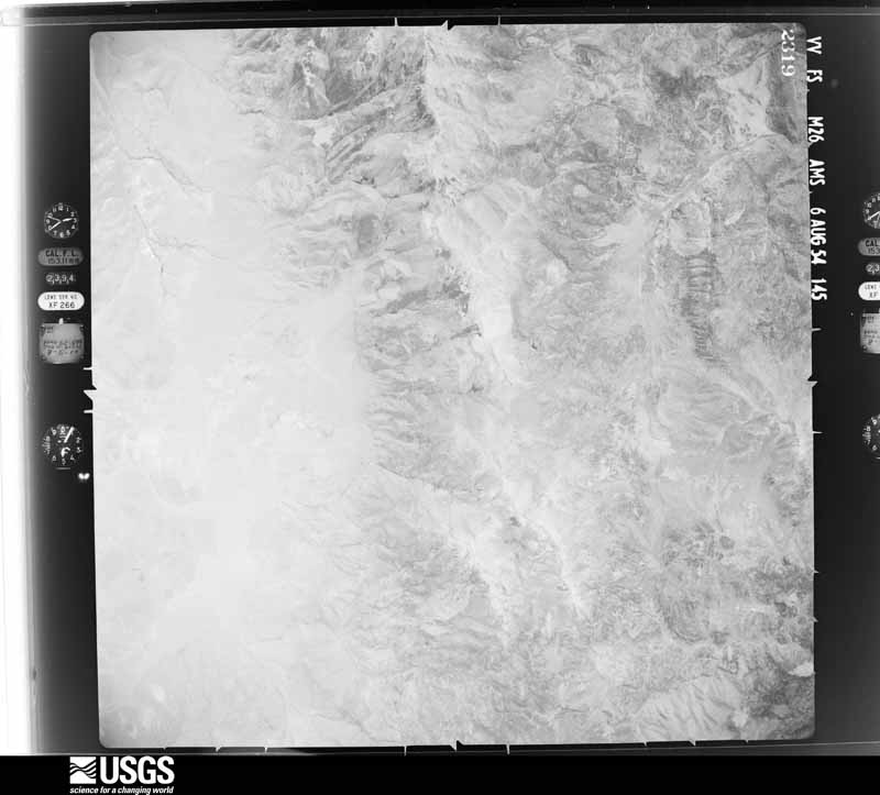 U.S. Geological Survey aerial photograph, 1954-08-06, scale 1:63000