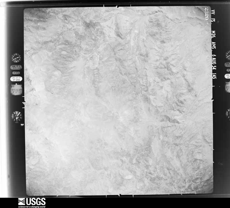 U.S. Geological Survey aerial photograph, 1954-08-06, scale 1:63000