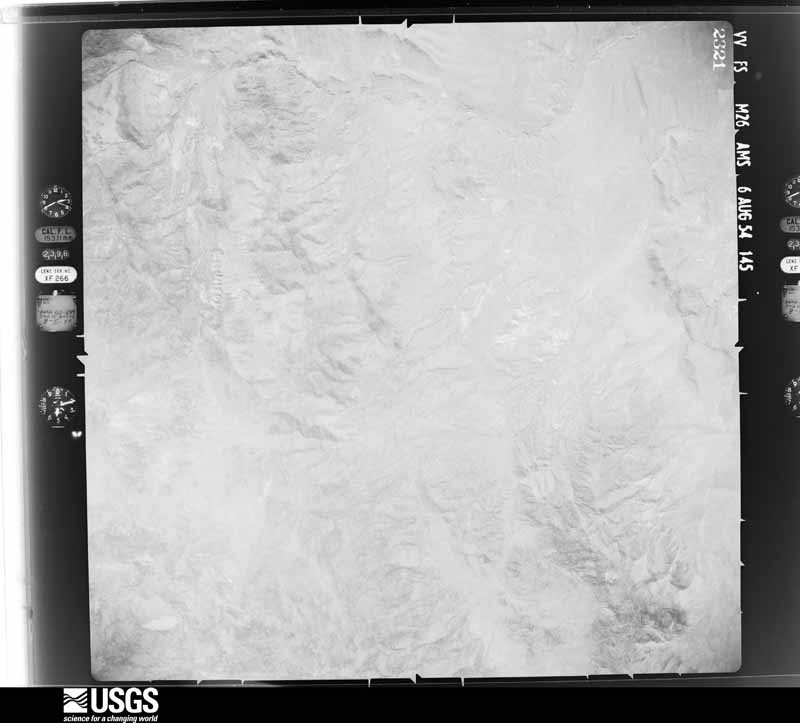 U.S. Geological Survey aerial photograph, 1954-08-06, scale 1:63000