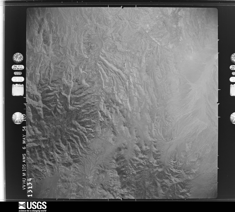 U.S. Geological Survey aerial photograph, 1954-05-06, scale 1:60000
