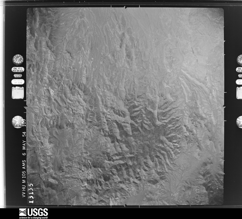 U.S. Geological Survey aerial photograph, 1954-05-06, scale 1:60000