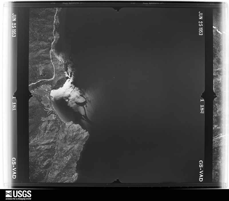 U.S. Geological Survey aerial photograph, 1953-06-27, scale 1:37400