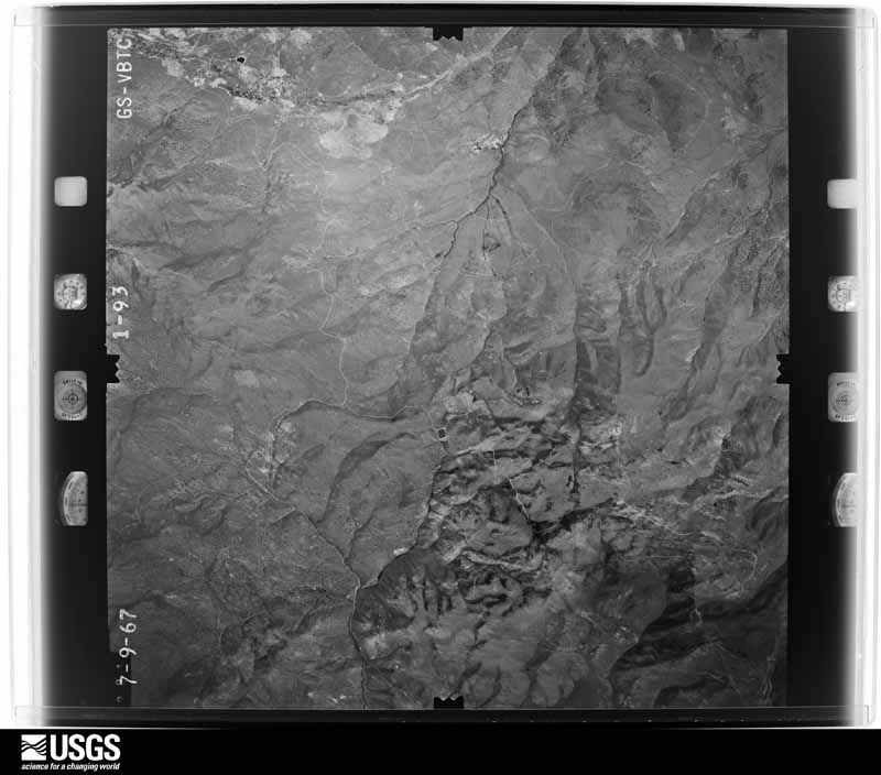 U.S. Geological Survey aerial photograph, 1967-07-10, scale 1:34000