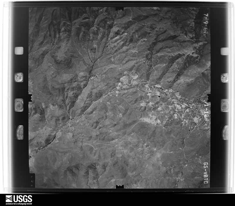 U.S. Geological Survey aerial photograph, 1967-07-10, scale 1:34000