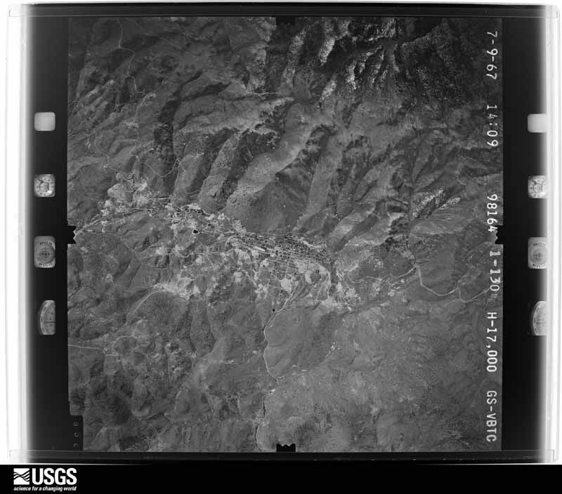 U.S. Geological Survey aerial photograph, 1967-07-10, scale 1:34000