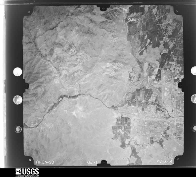 U.S. Geological Survey aerial photograph, 1973-08-01, scale 1:80000