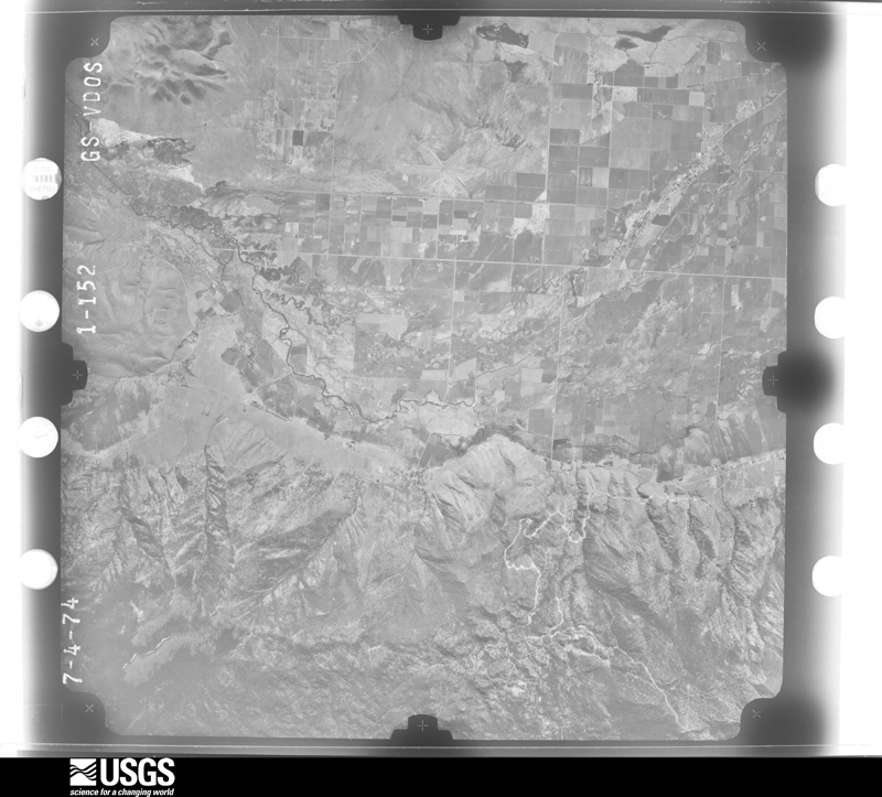 U.S. Geological Survey aerial photograph, 1974-07-04, scale 1:80000