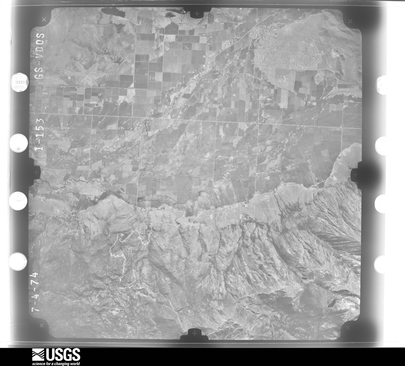 U.S. Geological Survey aerial photograph, 1974-07-04, scale 1:80000
