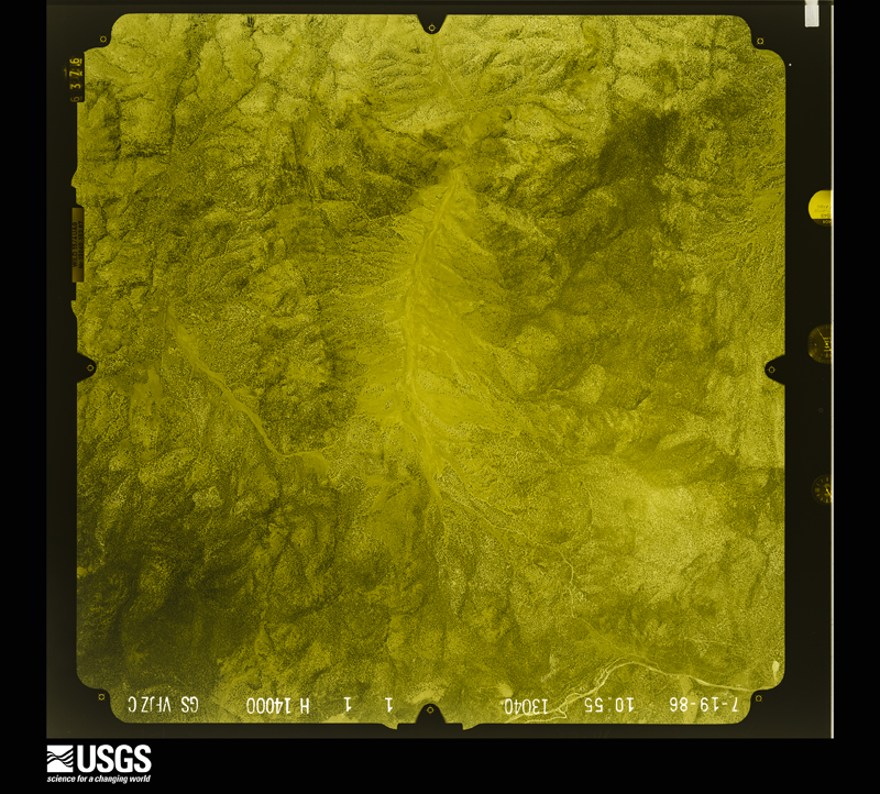 U.S. Geological Survey aerial photograph, 1986-07-19, scale 1:28000