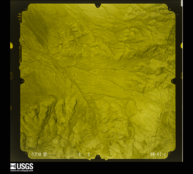 U.S. Geological Survey aerial photograph, 1986-07-19, scale 1:28000