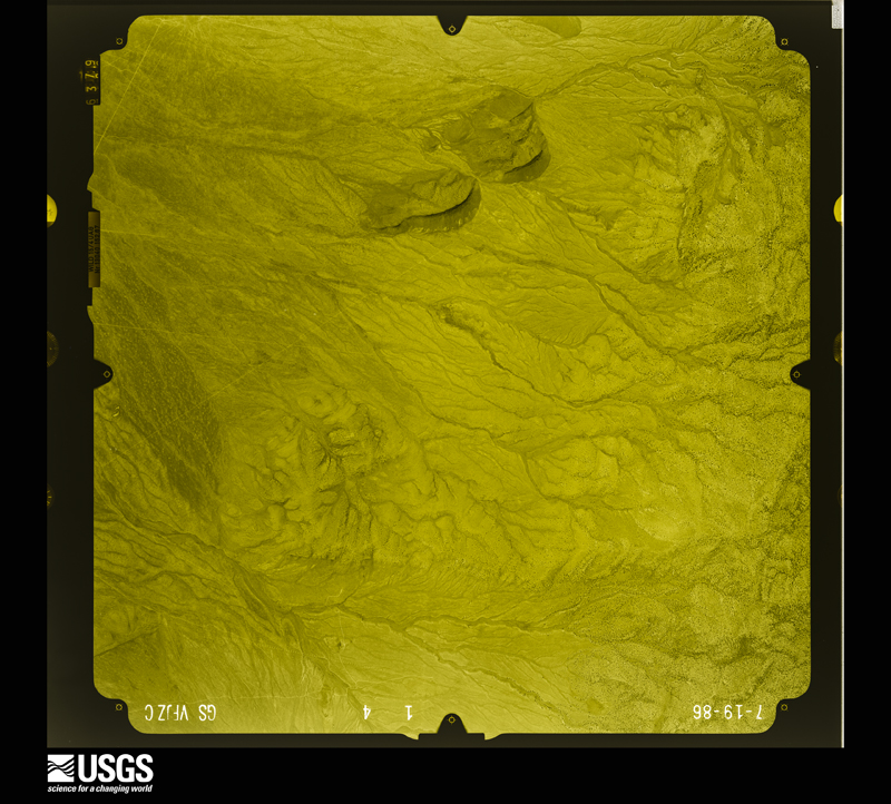 U.S. Geological Survey aerial photograph, 1986-07-19, scale 1:28000