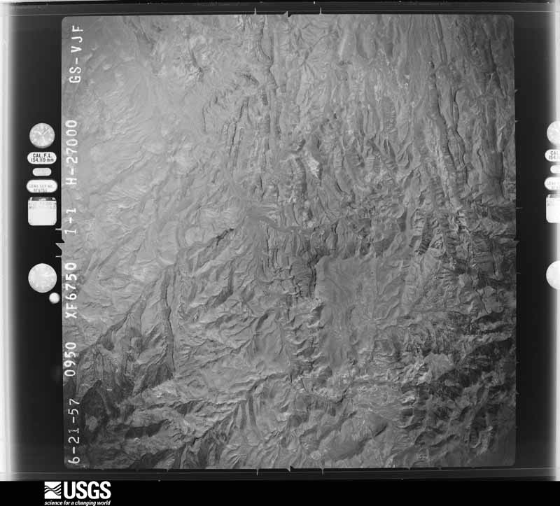 U.S. Geological Survey aerial photograph, 1957-06-21, scale 1:54000