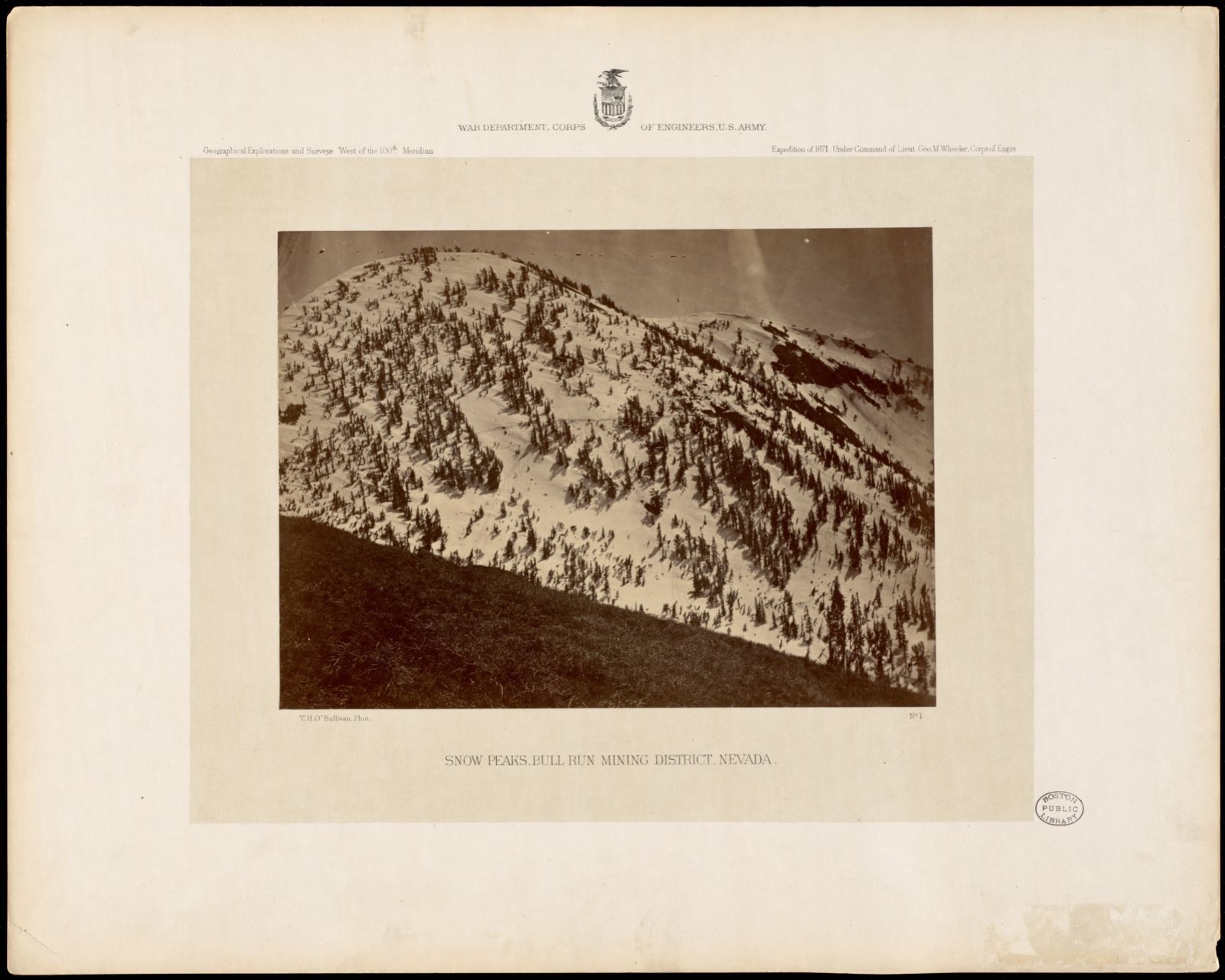 Snow peaks, Bull Run Mining District, Nevada, Boston Public Library - undated