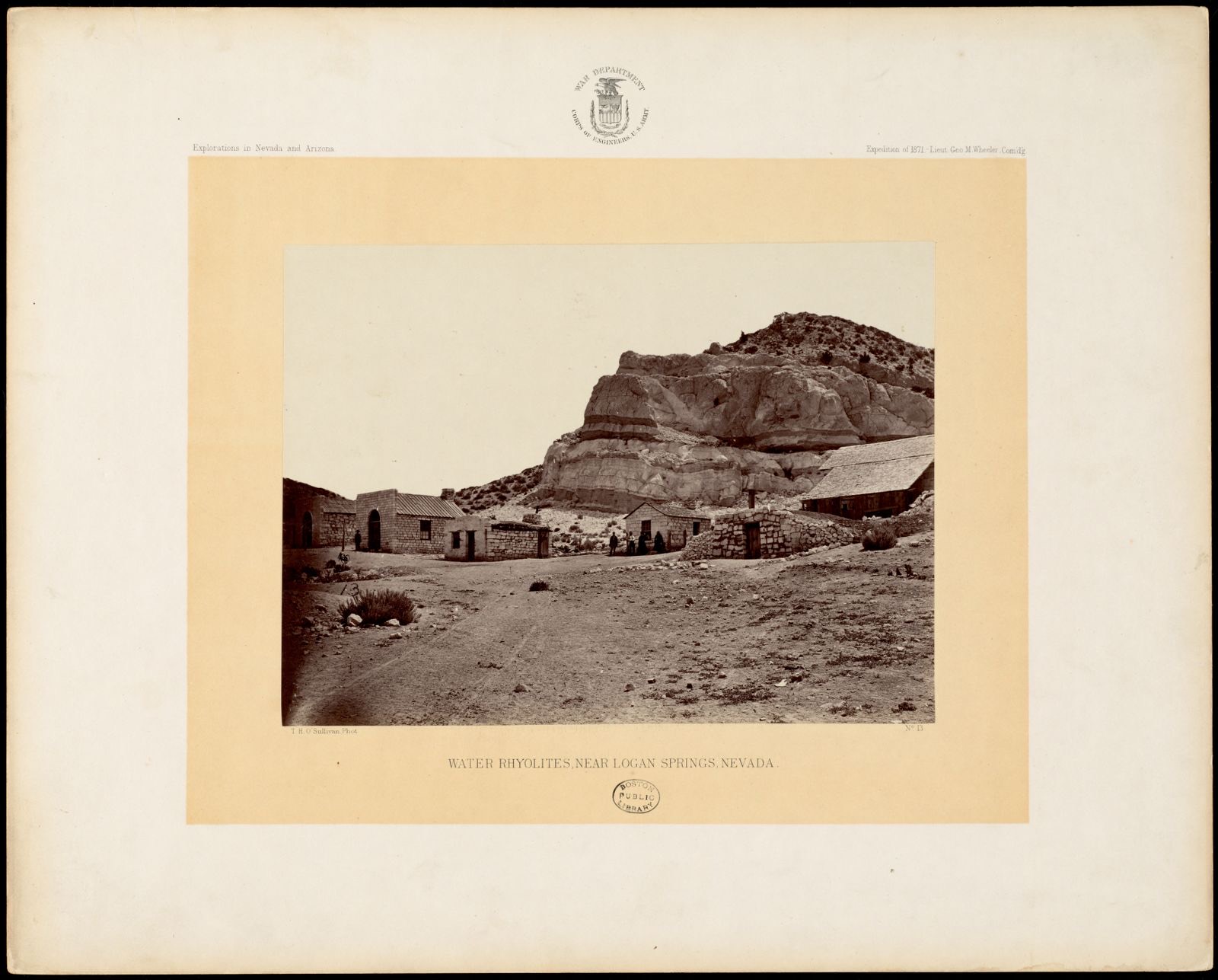 Water rhyolites, near Logan Springs, Nevada, Boston Public Library - undated