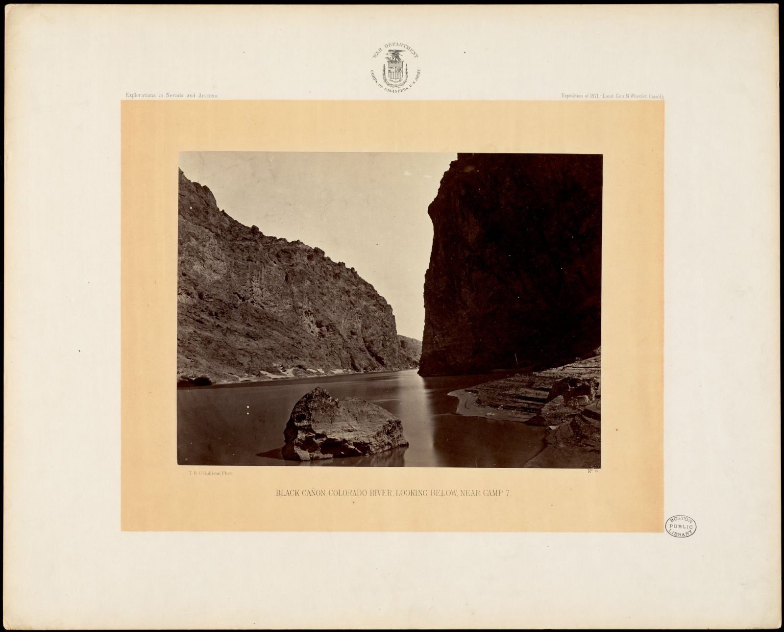 Black Cañon, Colorado River, looking below, near Camp 7, Boston Public Library - undated
