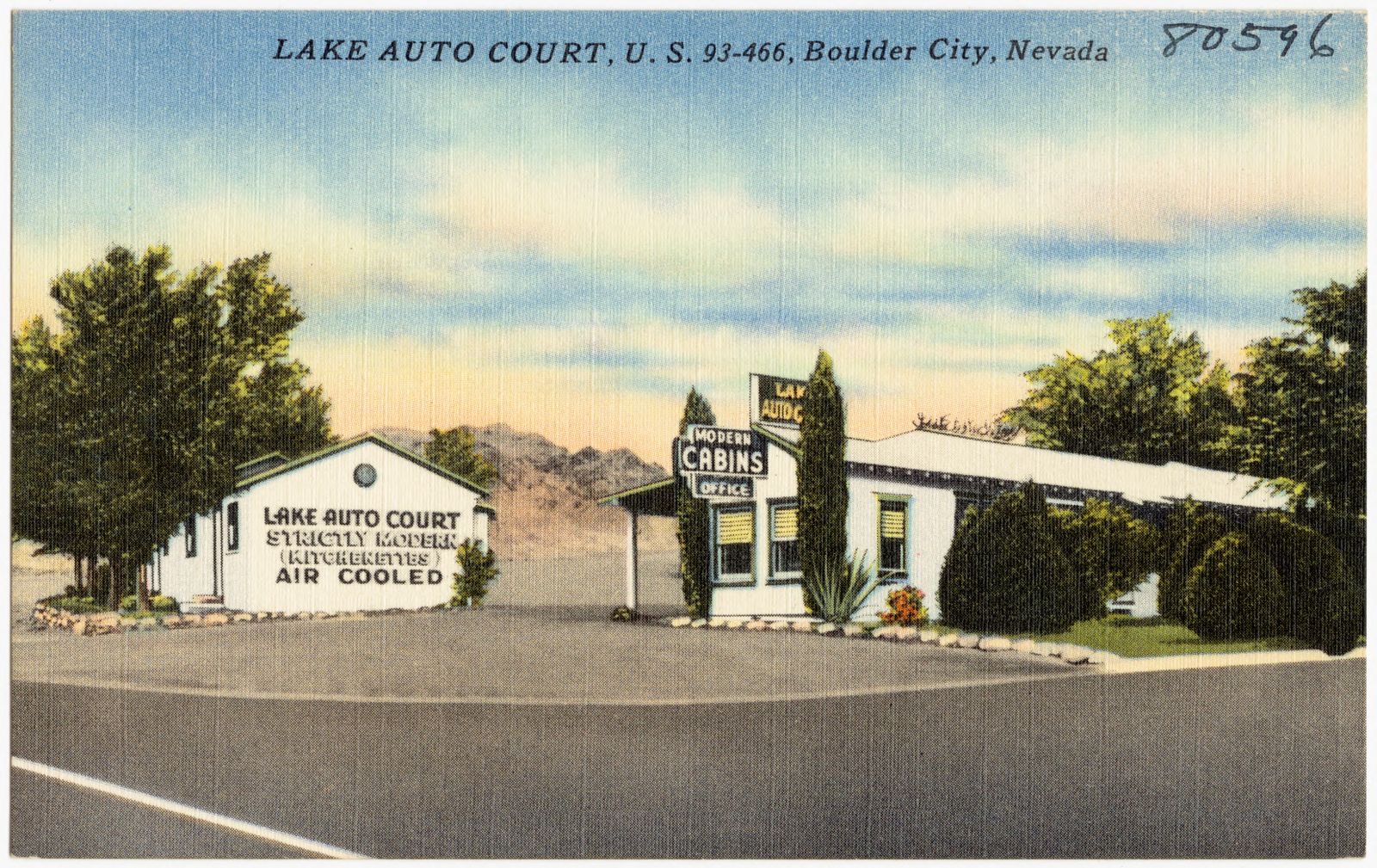 Lake Auto Court, U.S. 93 - 466, Boulder City, Nevada, Boston Public Library - undated