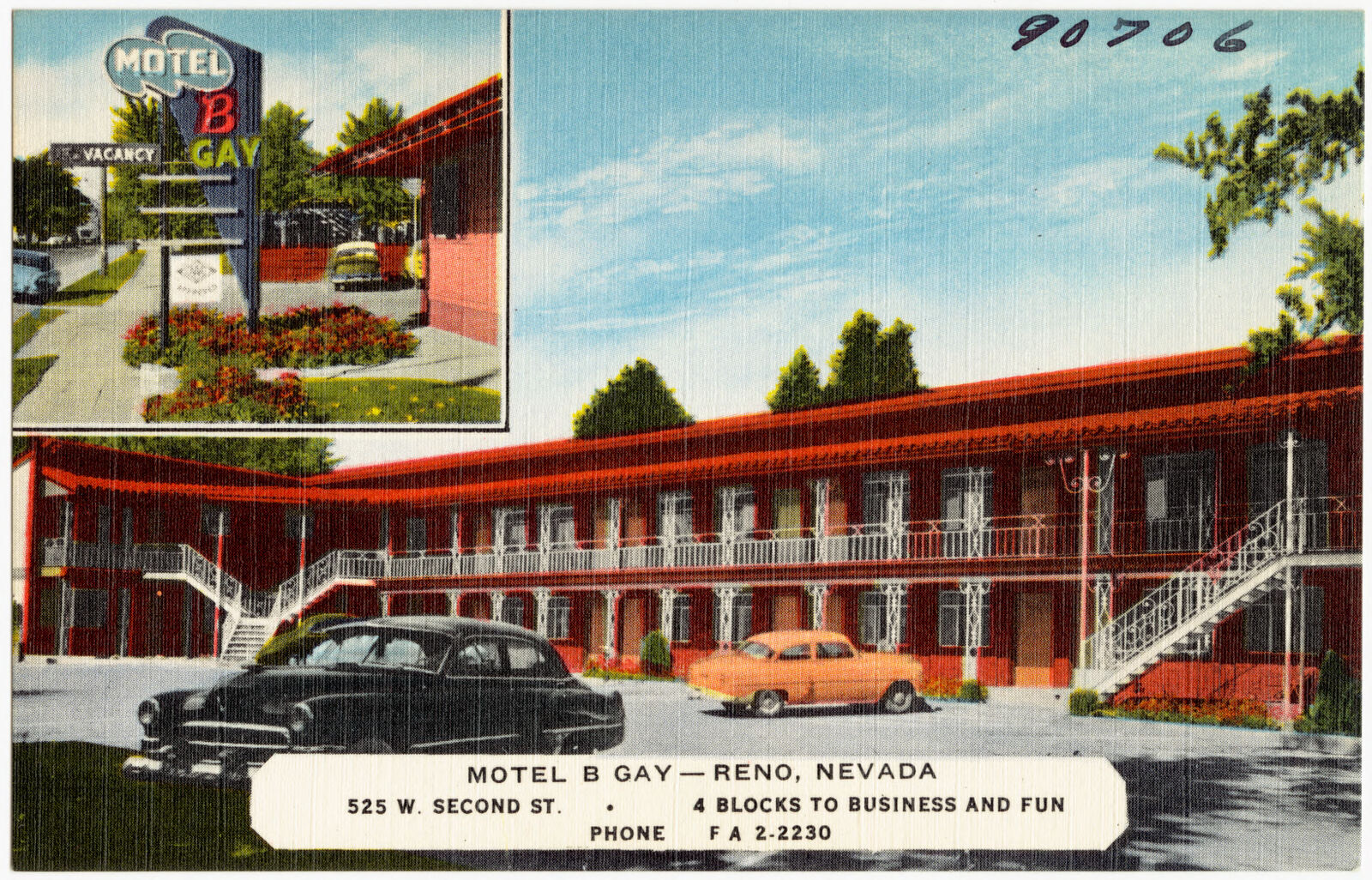 Motel B Gay -- Reno, Nevada, Boston Public Library - undated