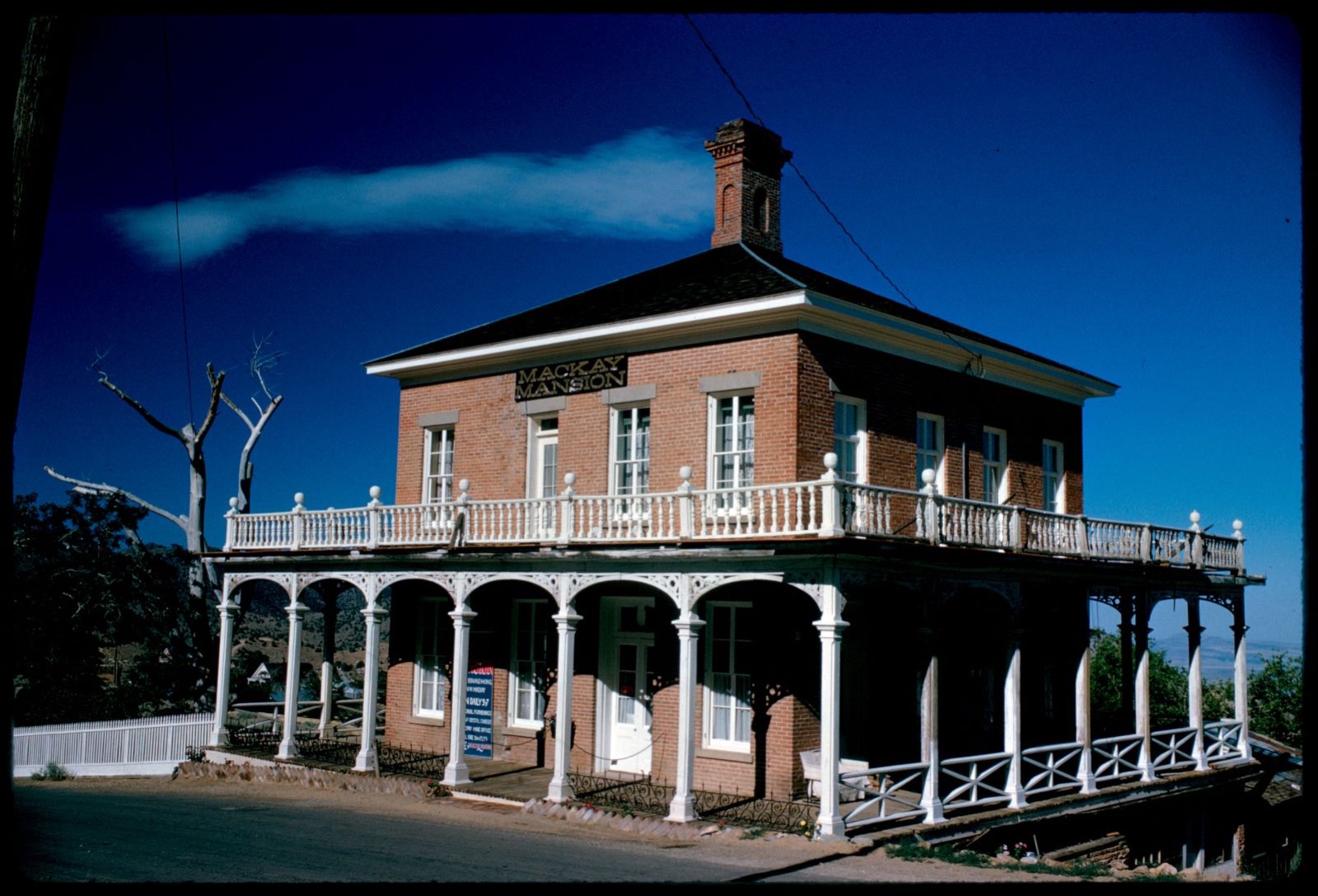 Exterior view of Mackay Mansion, Virginia City, Nevada, Boston Public Library - undated