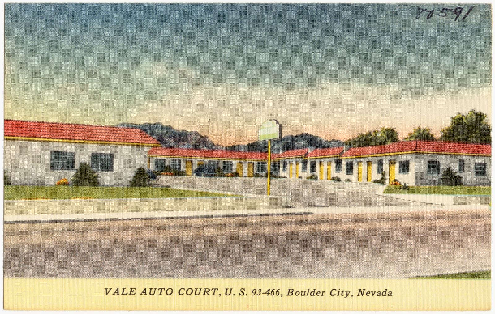 Vale Auto Court, U.S. 93 - 466, Boulder City, Nevada, Boston Public Library - undated
