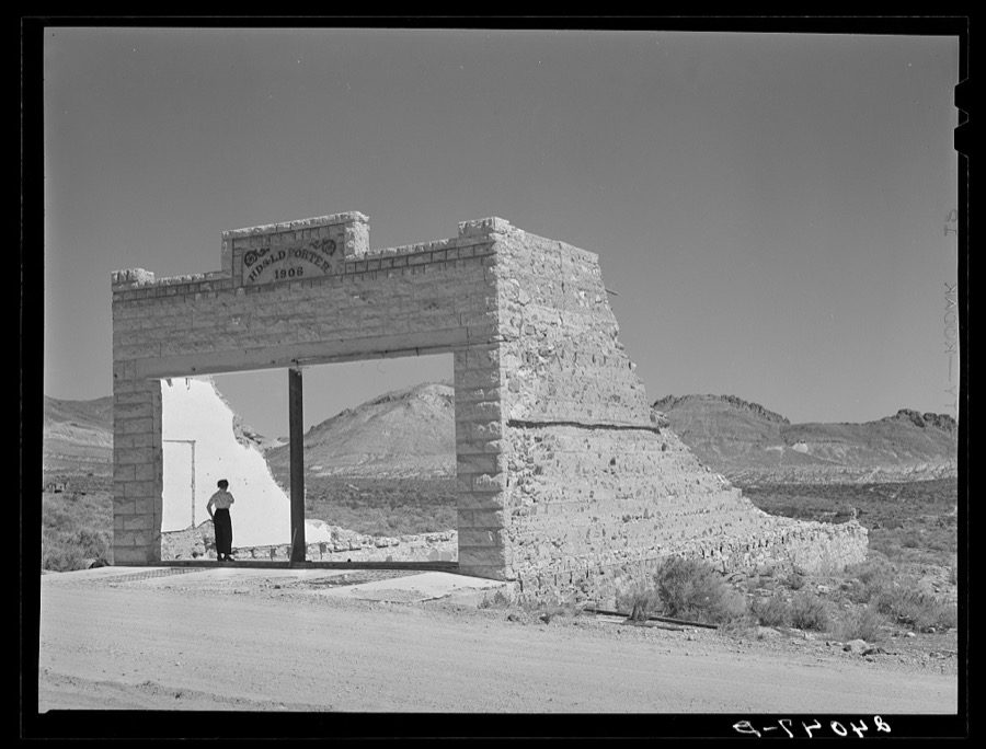 Tourist at Rhyolite, Nevada