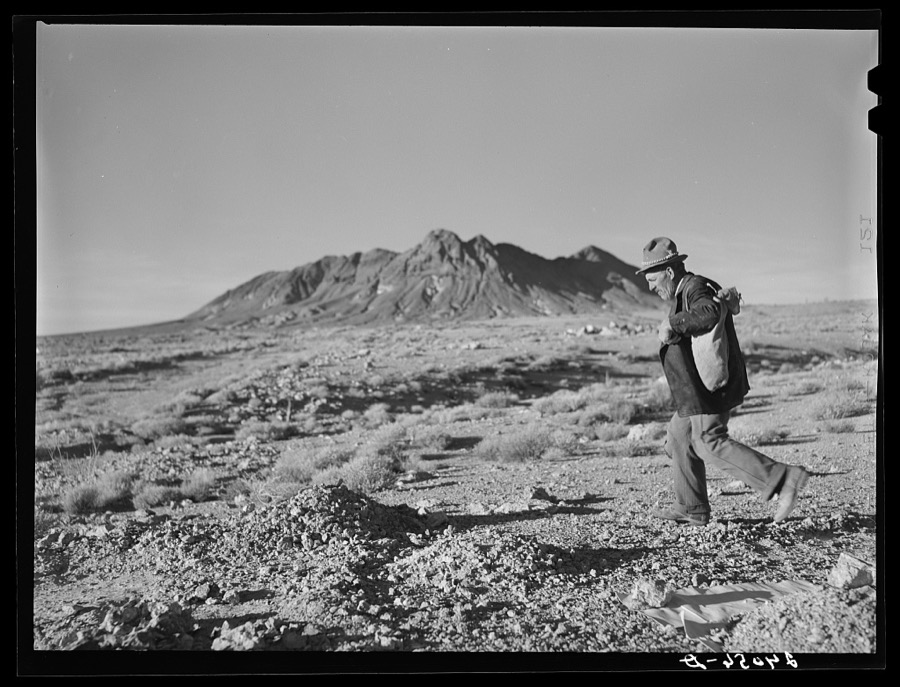 Rocky Mountain George, old prospector, born in badlands of Wyoming. Esmeralda County, Nevada