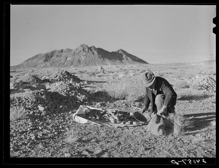 Rocky Mountain George, old prospector, born in badlands of Wyoming. Esmeralda County, Nevada
