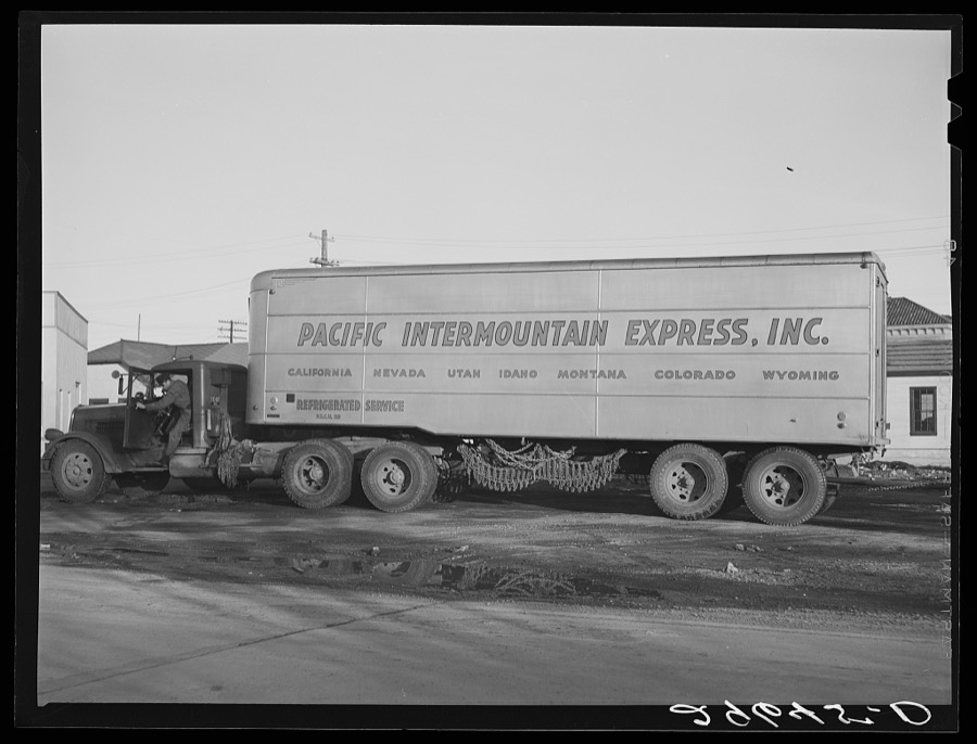 Interstate trailer truck. Elko, Nevada
