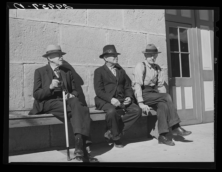Men in front of firehouse. Carson City, Nevada