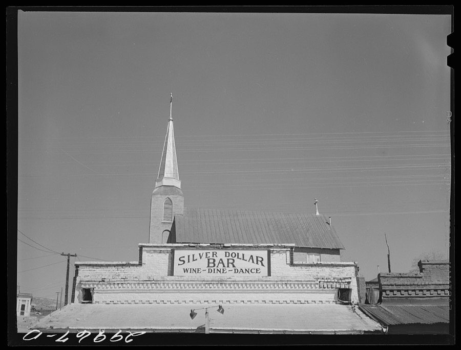 Saloon and church. Austin, Nevada