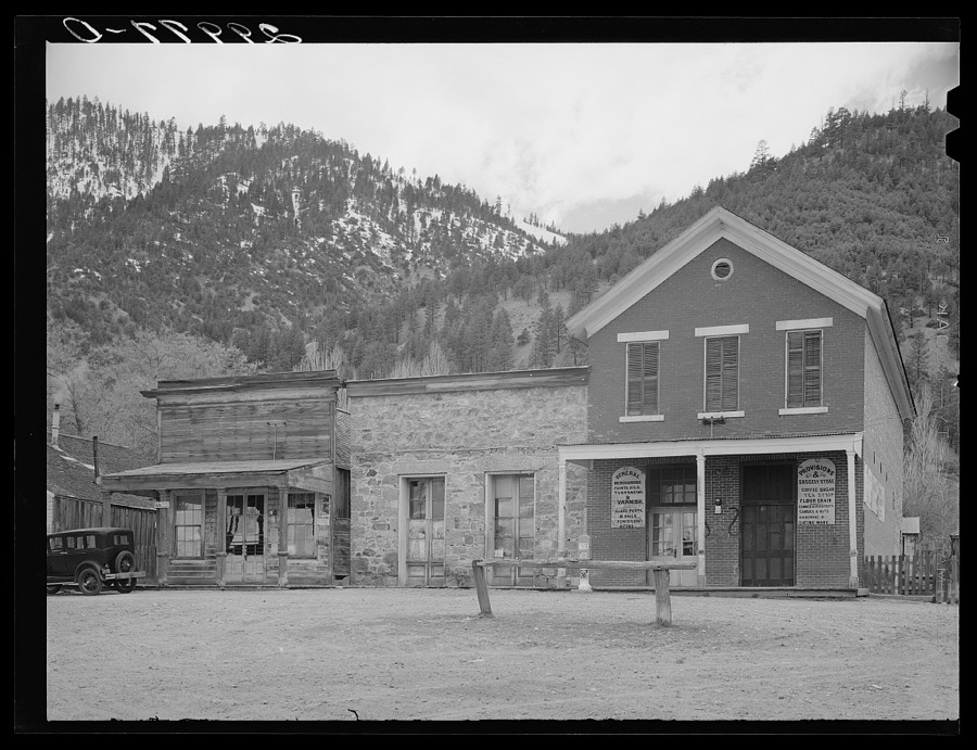 Stores on main street. Genoa, Nevada