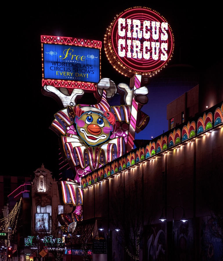 The Circus Circus casino in Reno, a northern Nevada city that would be the state's gambling capital were it not for the worldwide mega-attraction that is Las Vegas, 439 miles to the south