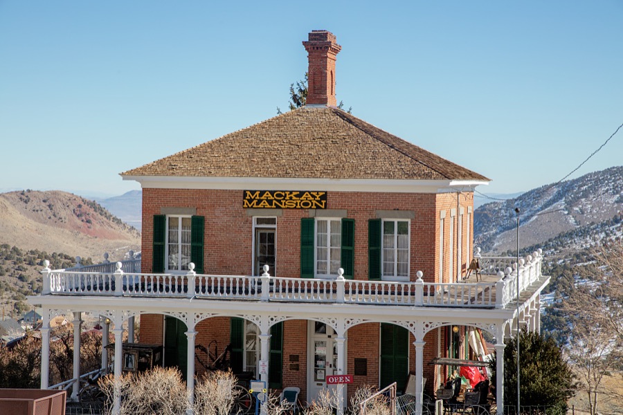 The grand 1859 Mackay Mansion, one of the surviving relics in Virginia City, Nevada