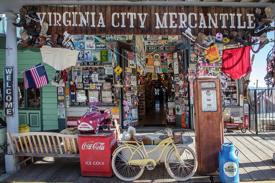 Souvenir shop in remote Virginia City, Nevada