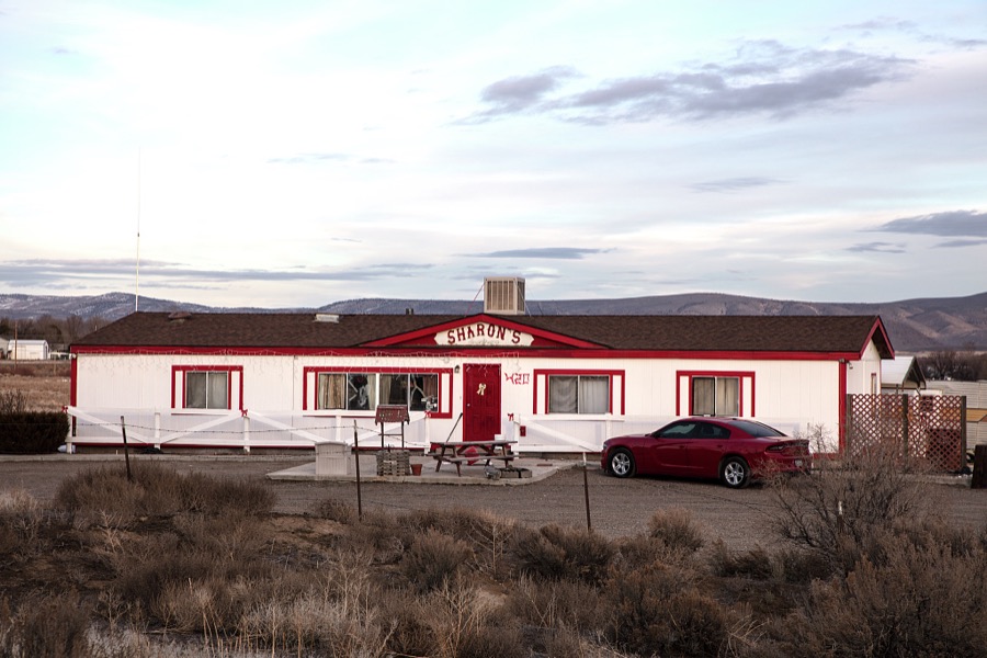 Sharon's establishment in remote northern Nevada, near the town of Carlin, is neither a small motel nor a residence