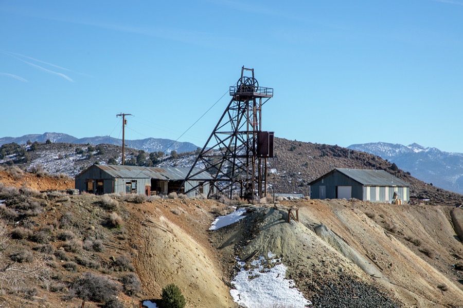 Part of an old mining tipple in Gold Hill, one of a string of old mining towns (including the more famous Virginia City) in the Virginia Mountains near the Nevada capital of Carson City