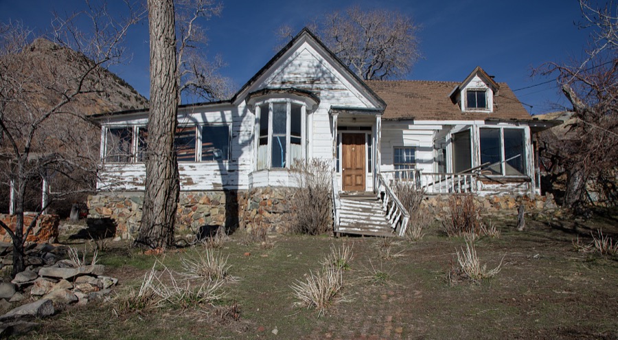 An abandoned house in Gold Hill, one of a string of old mining towns (including the more famous Virginia City) in the Virginia Mountains near the Nevada capital of Carson City