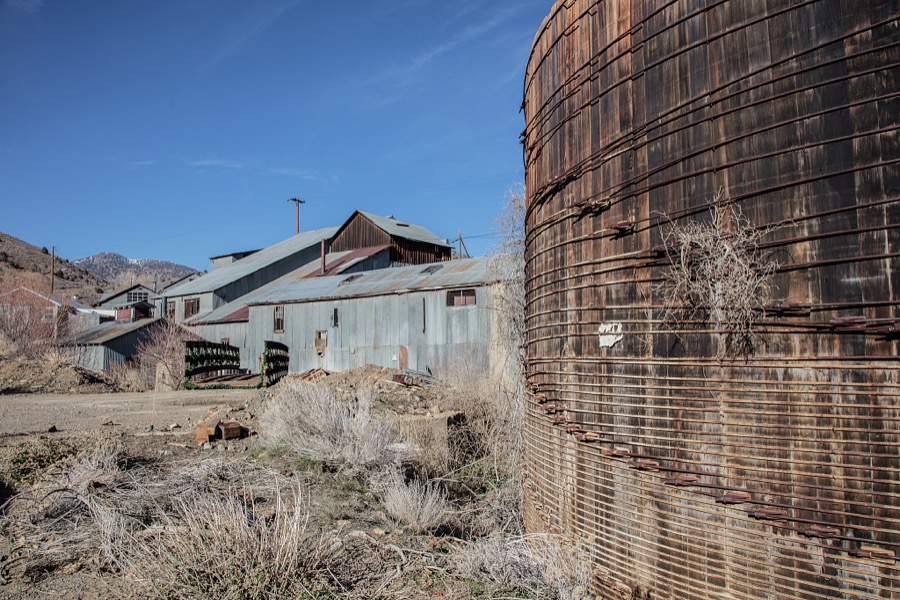 Scene from an old, abandoned mining operation in Silver City, one of a string of old mining towns (including the more famous Virginia City) in the Virginia Mountains near the Nevada capital of Carson City