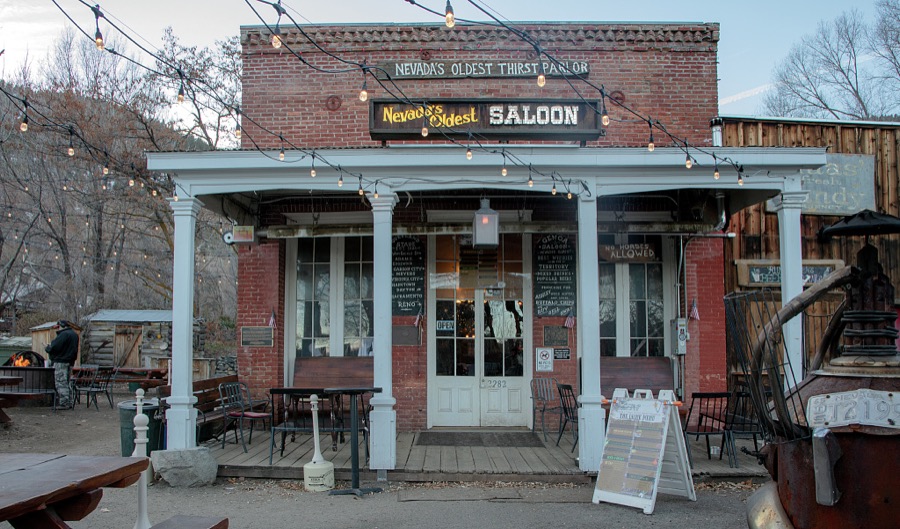 The Genoa Bar and Saloon, known as "Nevada's Oldest Thirst Parlor," which opened in 1853 in Genoa, which itself is the western state of Nevada's oldest settlement, established in two years earlier
