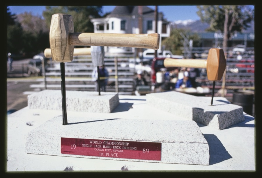 Nevada Day Single-Jack Rock Drilling Contest: Louis Gibellini, Carson, City, Nevada