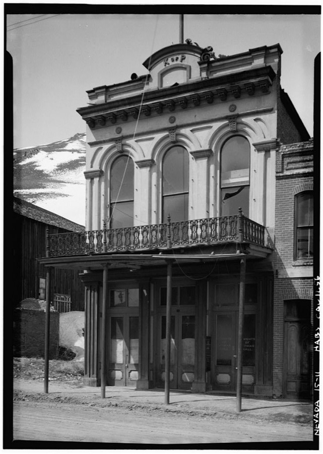 Knights of Pythias Hall, West side B Street, between Union & Sutton Streets, Virginia City, Storey County, NV