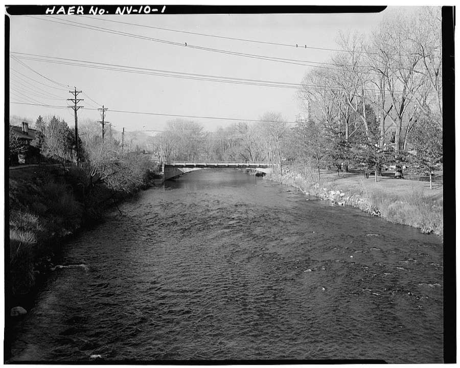 Riverside Bridge, Spanning Truckee River at Booth Street, Reno, Washoe County, NV