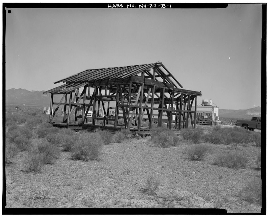 Nevada Test Site, Japanese Village, Type C Structure, Area 4, Yucca Flat, 4-04 Road near Rainier Mesa Road, Mercury, Nye County, NV