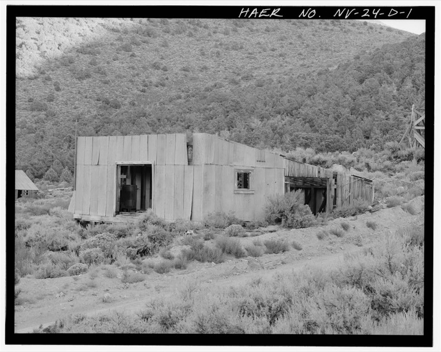 Juniata Mill Complex, Warehouse, 22.5 miles Southwest of Hawthorne, between Aurora Crater & Aurora Peak, Hawthorne, Mineral County, NV
