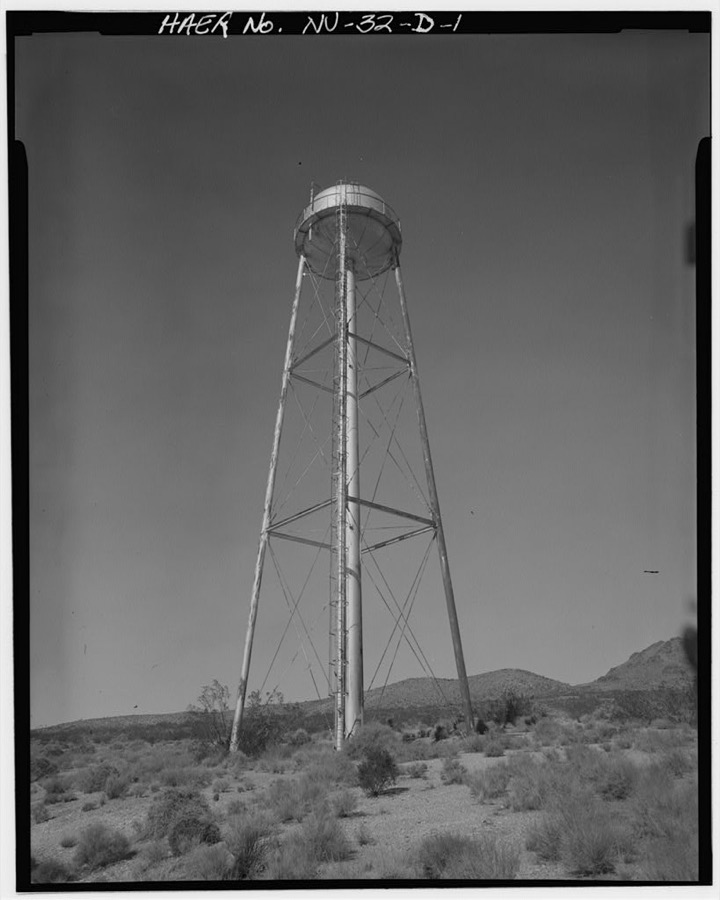 Nevada Test Site, Pluto Facility, Water Tower, Area 26, Wahmonie Flats, Cane Spring Road, Mercury, Nye County, NV